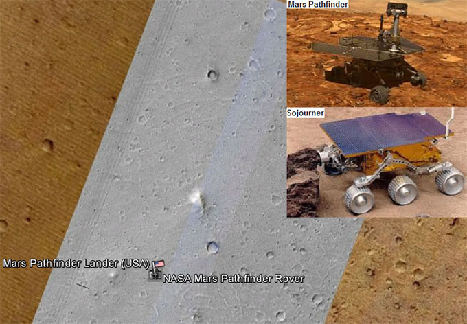 Sonda Mars Pathfinder coordenadas no Planeta Marte