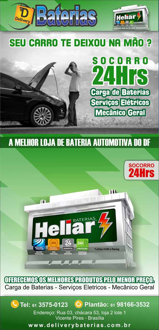 Baterias Heliar em Taguatinga Sul, Baterias para carro em Taguatinga Sul Braslia DF