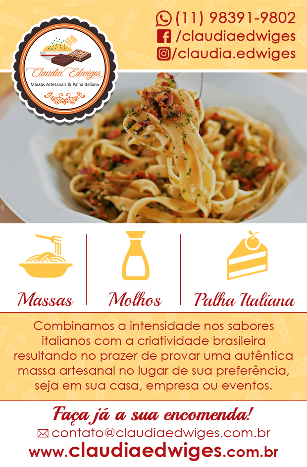 Claudia Edwiges Massas Artesanais - Restaurante Italiano no Sacom, So Paulo